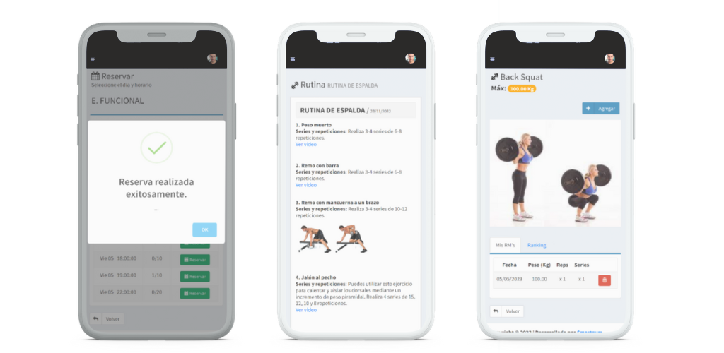Programación de rutinas en SmartGym